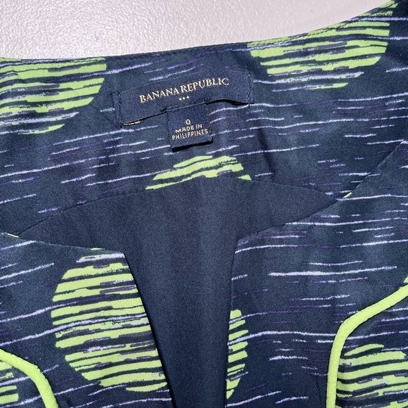 Banana Republic navy and green dress size 0 - Picture 11 of 13